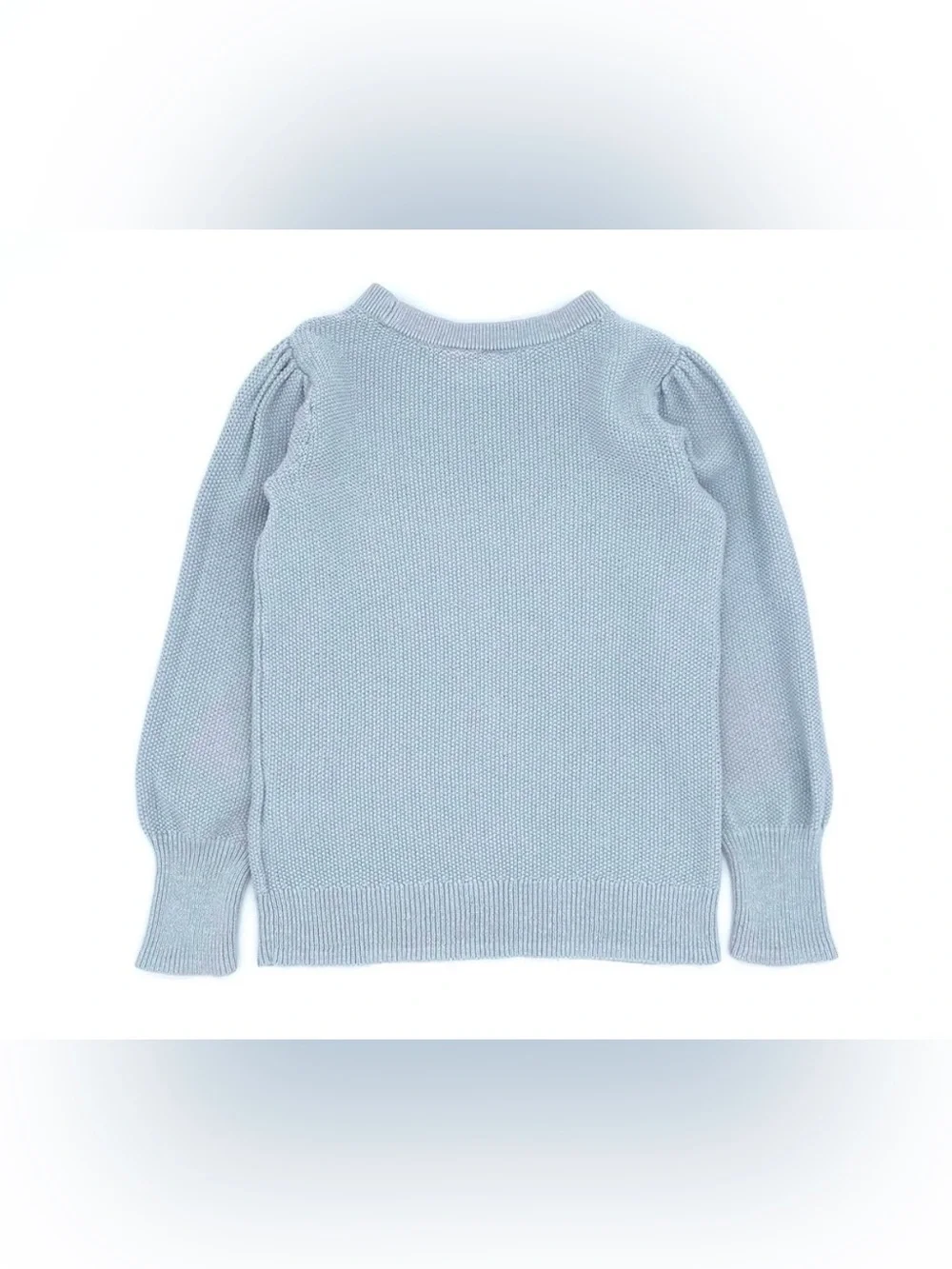 GUC Gap Girls School Uniform Lurex Seed Stitch Pullover Sweater in Blue S 6-7